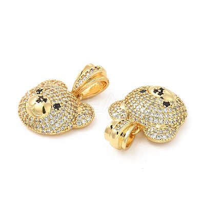 Brass Micro Pave Cubic Zirconia Pendants KK-H441-01C-G-1