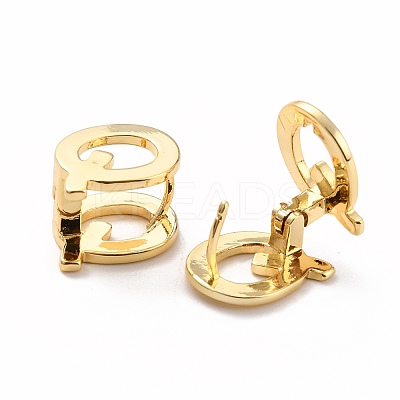 Initial Hoop Earrings for Women EJEW-P194-01G-Q-1