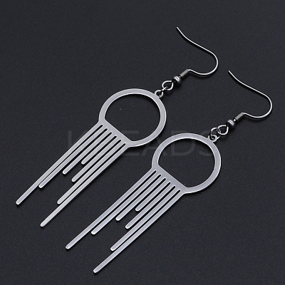 Tarnish Resistant 201 Stainless Steel Dangle Earrings LS-STAS-S105-JN616-1-1