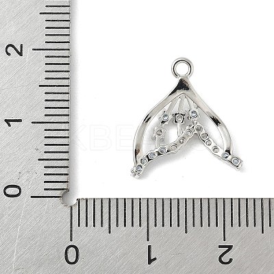 Brass Pave Light Sky Blue and Clear Cubic Zirconia Sea Animal Connector Charms LS-KK-M326-07B-P-1