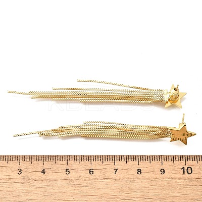 Rack Plating Brass Star Ear Studs EJEW-P226-15G-1