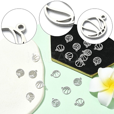 20Pcs 2 Styles 304 Stainless Steel Charms STAS-YW0002-59-1