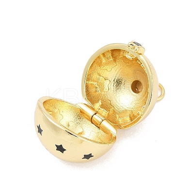 Brass Micro Pave Cubic Zirconia Locket Pendants KK-H203-13G-02-1