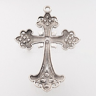 Alloy Rhinestone Cross Big Gothic Pendants ALRI-1475-RS-1