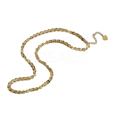 304 Stainless Steel Link Chain Necklaces for Women Men LS-NJEW-Q028-09G-1