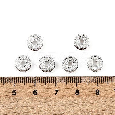 Brass Grade A Rhinestone Spacer Beads RB-A014-Z8mm-10S-1