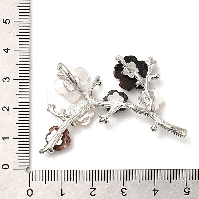 Natural Dyed White Shell Pendants KK-E059-01P-1