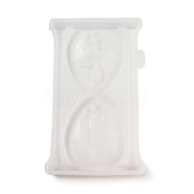 Valentine's Day Couple Sand Glass Shape Display Decoration DIY Silicone Statue Mold DIY-K072-03-1