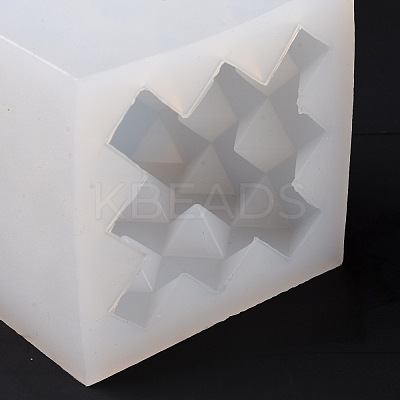 Faceted Rhombus-shaped Cube Food Grade Silicone Molds DIY-D097-09-1