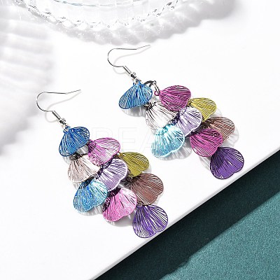 430 Stainless Steel Heart Dangle Earrings EJEW-A137-09P-02-1