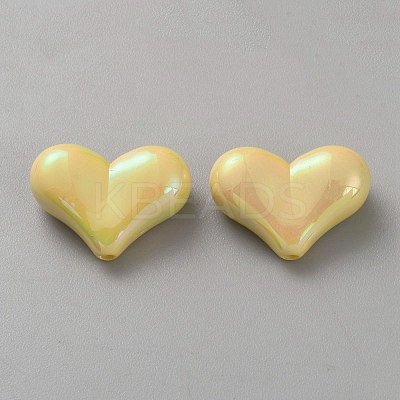 10Pcs Opaque Acrylic Beads SACR-WH0008-020E-1