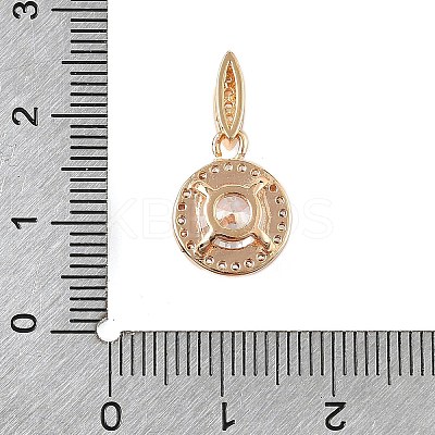 Brass Micro Pave Cubic Zirconia Pendants KK-E795-11KCG-02-1