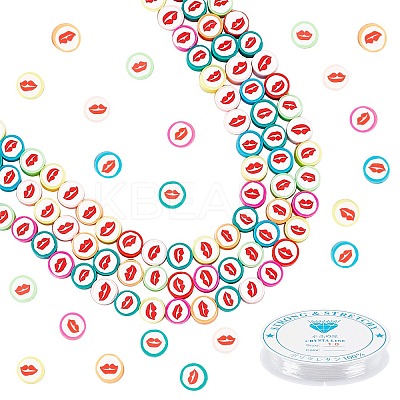 Handmade Polymer Clay Beads Strands CLAY-PH0001-52-1
