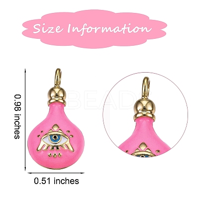 6Pcs 3 Colors Brass Enamel Pendants sgZIRC-SZ0003-52-1