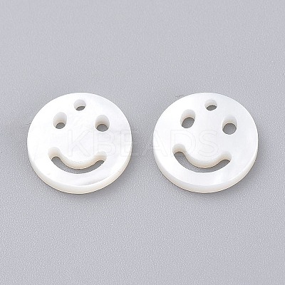 Natural White Shell Mother of Pearl Shell Charms LS-SSHEL-L018-002-1