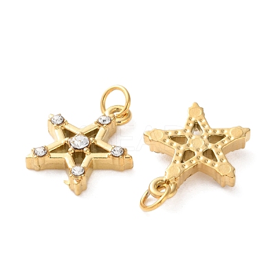 Ion Plating(IP) 304 Stainless Steel Rhinestone Pendants STAS-Q333-10G-01-1