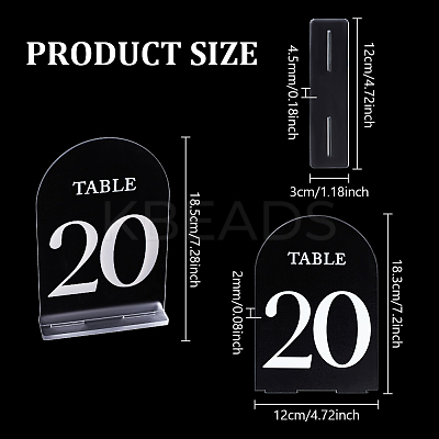 20Pcs 20 Styles Acrylic Table Plate Display Decoration AJEW-DR0002-37-1