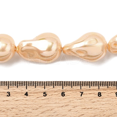 Electroplate Opaque Glass Imitation Pearl Beads Strands EGLA-K063-01B-1
