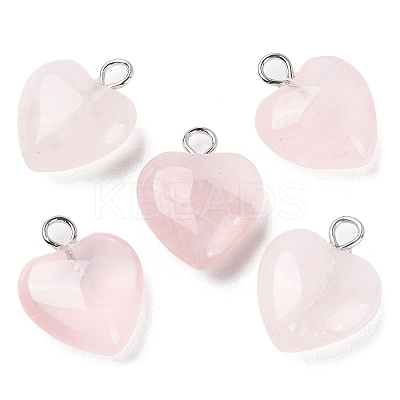 Natural Rose Quartz Pendants G-E603-01P-02-1
