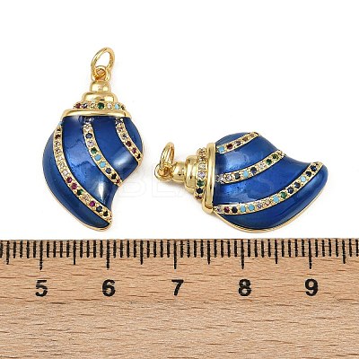 Brass Micro Pave Cubic Zirconia Pendants KK-L241-24G-1