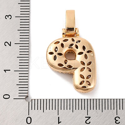 Brass Micro Pave Cubic Zirconia Pendants KK-C076-29P-G01-1