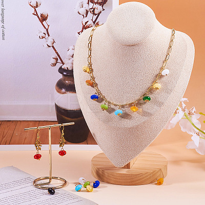 20Pcs 10 Colors Resin Imitation Jade Rondelle Charms FIND-TA0004-62-1
