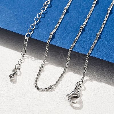 2MM Brass Satellite Chain Necklaces for Women NJEW-D302-49P-1