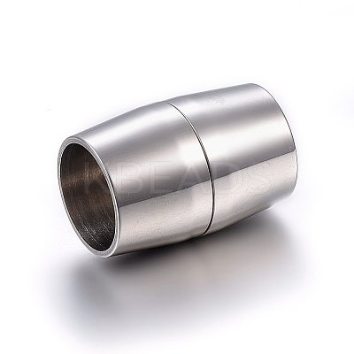Tarnish Resistant 304 Stainless Steel Magnetic Clasps with Glue-in Ends LS-STAS-E440-55P-1