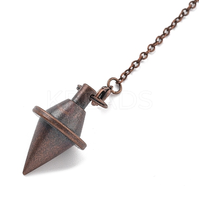 Brass Dowsing Pendulum Big Pointed Cone Pendants KK-H491-06R-1