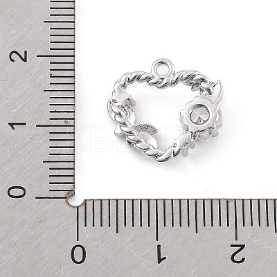 Brass Micro Pave Cubic Zirconia Pendants KK-K371-41B-P-1