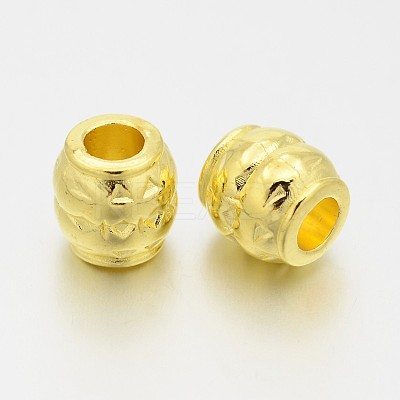Tibetan Style Alloy Large Hole Barrel Beads K08PN011-1