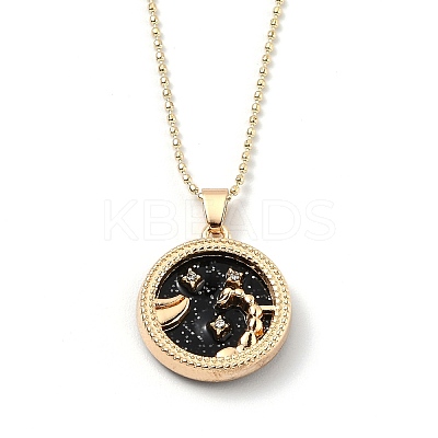 Alloy Rhinestone Pendant Necklaces NJEW-H306-A06-G-1