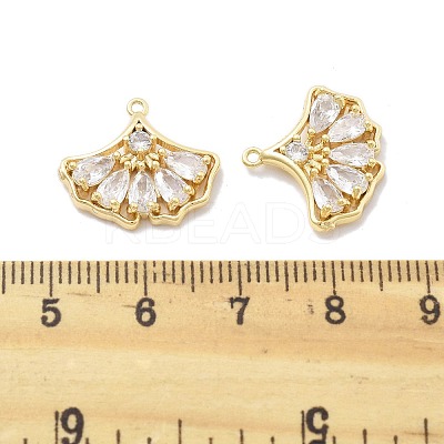 Brass Micro Pave Cubic Zirconia Pendants KK-B134-44G-1