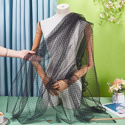 Polyester Mesh Fabric DIY-WH0698-011A-1