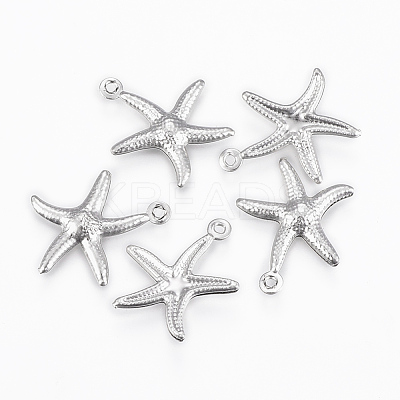 Tarnish Resistant 304 Stainless Steel Charms X-STAS-P175-33P-1