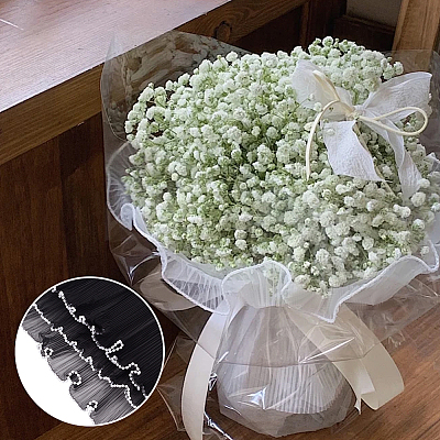 Polyester Flower Bouquet Wrapping Mesh Paper DIY-WH0542-38A-1