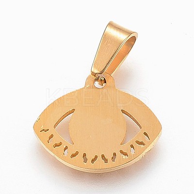 Ion Plating(IP) 304 Stainless Steel Enamel Pendants STAS-F165-44G-1