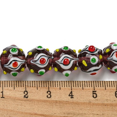 Handmade Lampwork Beads Strands LAMP-N025-05E-1
