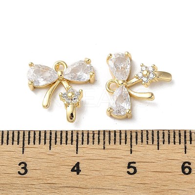 Brass Micro Pave Cubic Zirconia Pendants KK-F872-15G-01-1