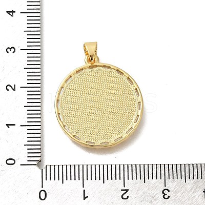 Rack Plating Brass with Cubic Zirconia Pendants KK-Z086-33G-13-1