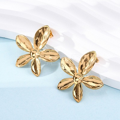 304 Stainless Steel Stud Earrings for Women EJEW-K306-16G-1