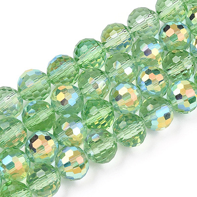 Transparent Electroplate Glass Beads Strands EGLA-N012-001-B13-1