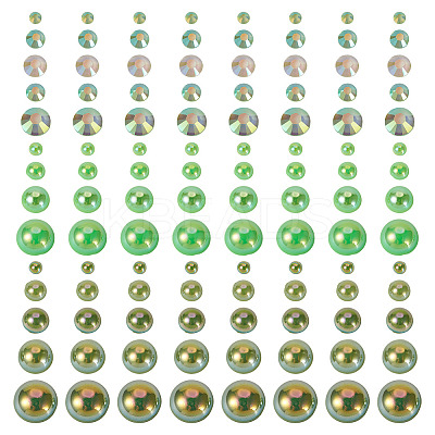 Half Round ABS Plastic Cabochons FIND-TAC0038-08F-1