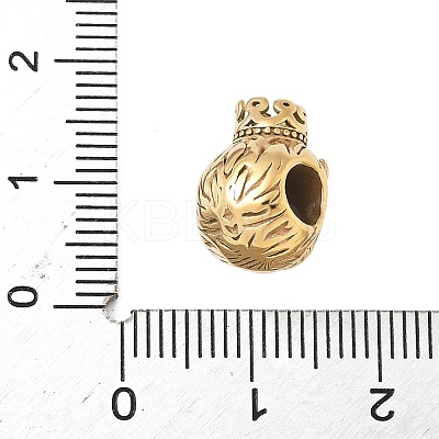 304 Stainless Steel European Beads STAS-S185-02G-1