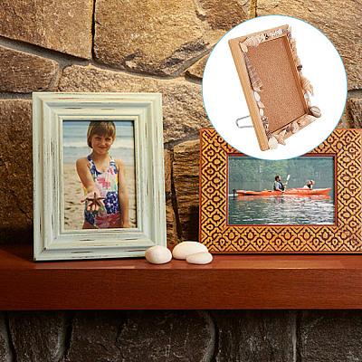 10 Sets Iron & Plastic Photo Frame Bracket ODIS-GO0001-04B-1
