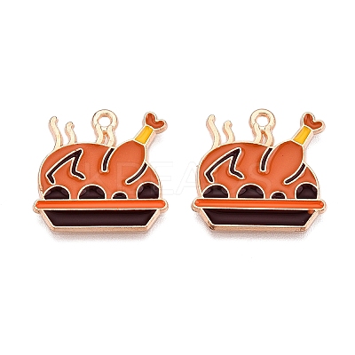 Thanksgiving Day Theme Alloy Enamel Pendants ENAM-T020-35F-1