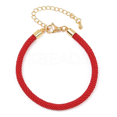 4.5MM Round Nylon Milan Cord Bracelet Making BJEW-I245-01G-34-1