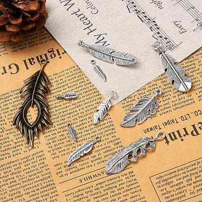 20Pcs 10 Style Tibetan Style Alloy Pendant TIBEP-YW0001-32-1