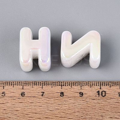 Opaque Rainbow Iridescent Acrylic Beads OACR-P010-23B-1