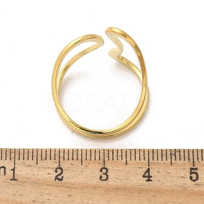 304 Stainless Steel Cuff Rings RJEW-C124-06A-G-1